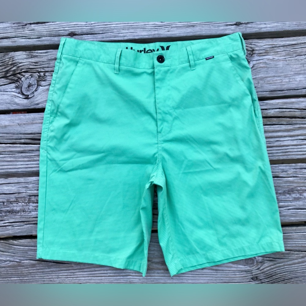 Mens HURLEY Seafoam Aqua Shorts Size 33 Beach Work Versatile Shorts
